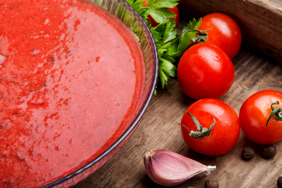 Gazpacho spanyol paradicsomleves