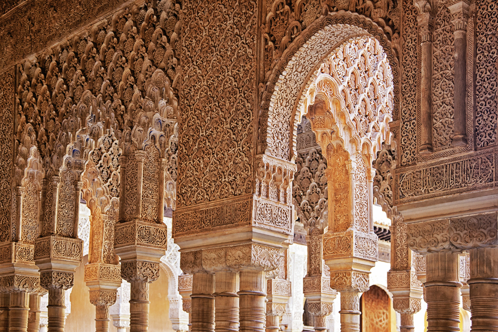 alhambra granada nasrid palota oroszlan